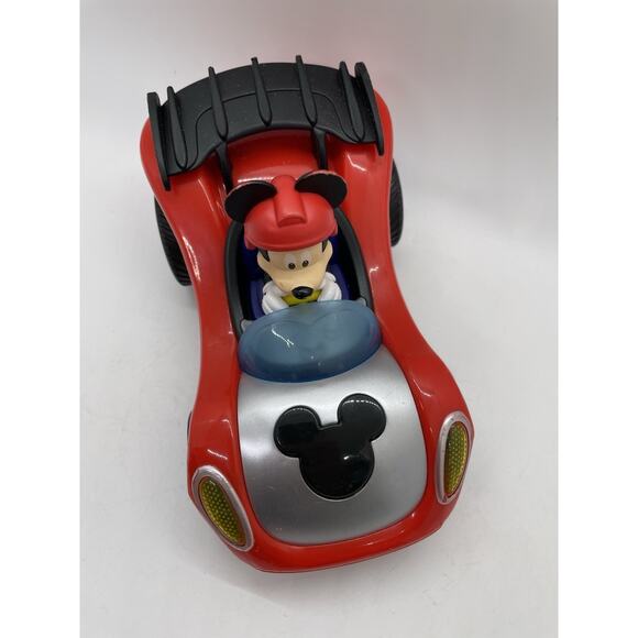 Mickey Mouse Rev N Go Vehicle With Lights And Sound Just Push Button On Hood - Picture 3 of 7